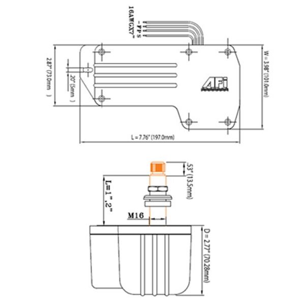 AFI, AFI Wiper Motor 1.5 Waterproof 2-1/2" Shaft 80 Degree 12V