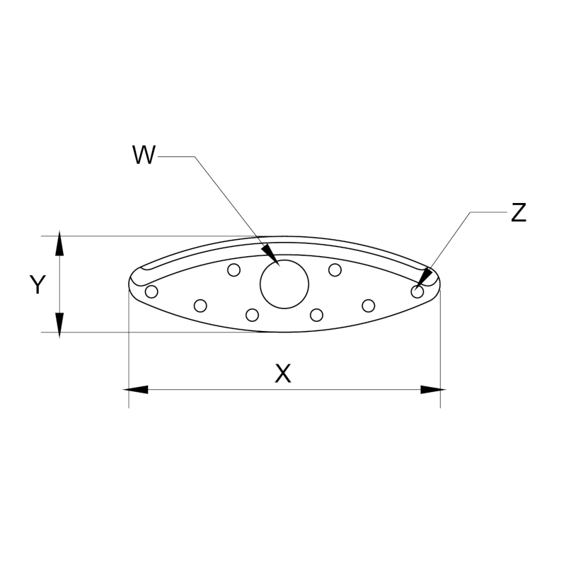 Allen, Allen 112 x 32mm Spinnaker Headboard